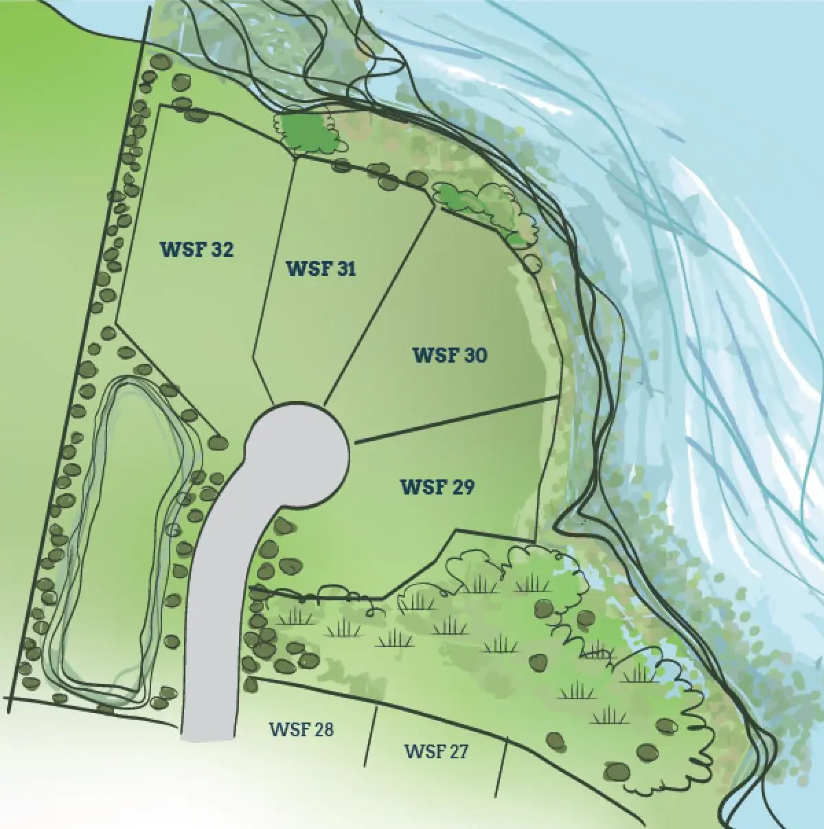 Sunset Point neighborhood site map