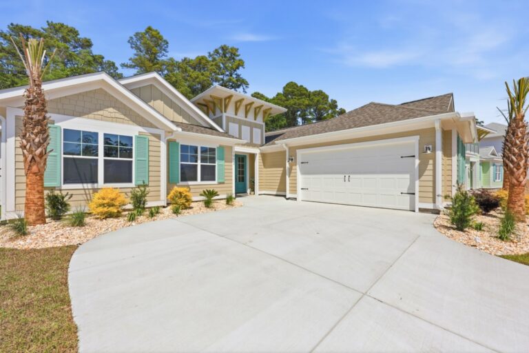 Exterior or new home construction along the coast of the carolinas near Sunset beach and Ocean Isle Beach